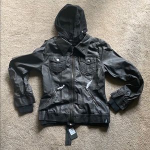 *NEW WITH TAGS* Women’s Black Faux Leather Jacket